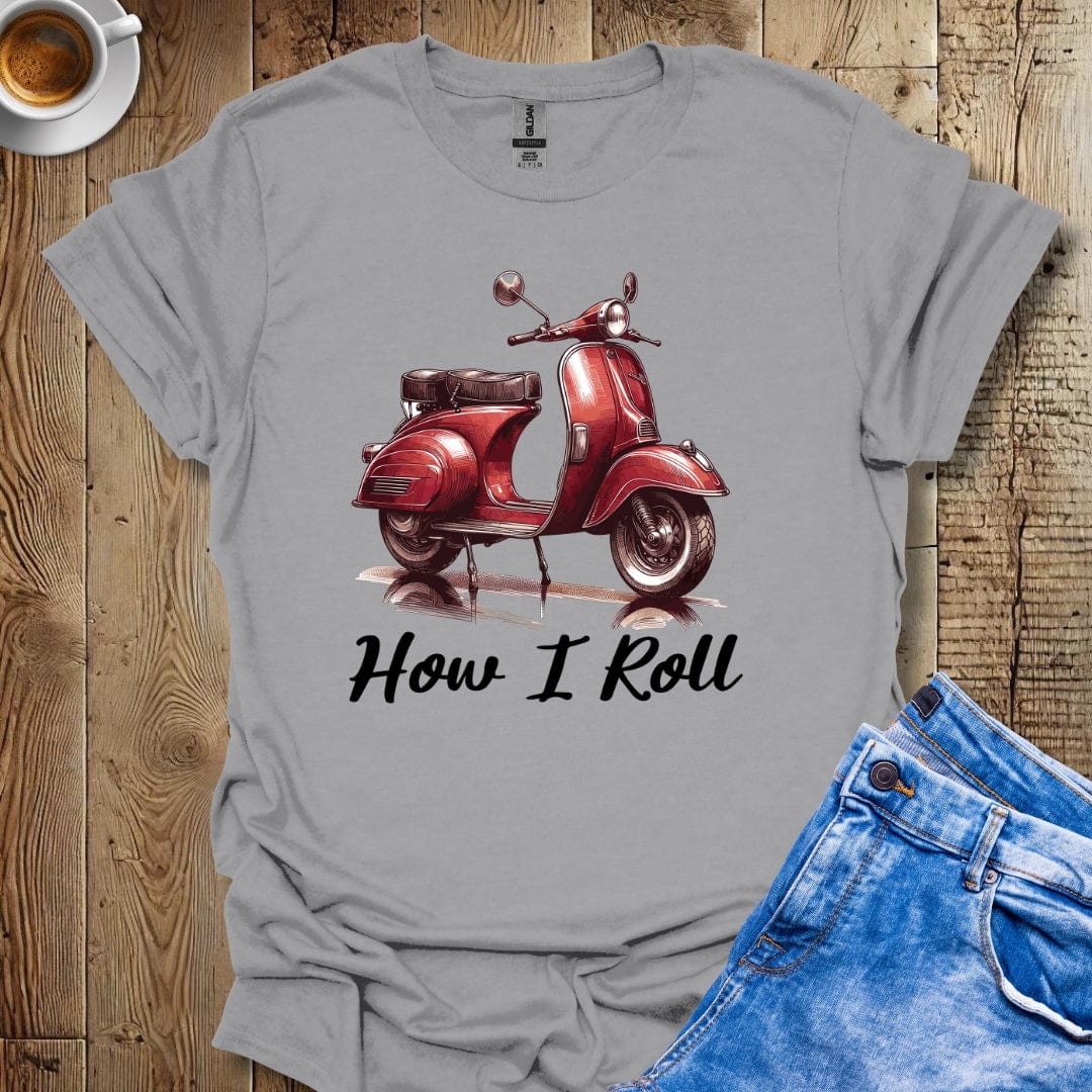 How I Roll Vintage Italian Scooter Vespa Italian Vibes T-Shirt