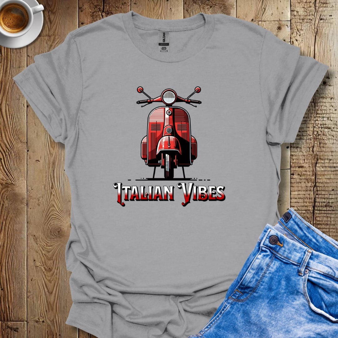 I Love Vintage Italian Scooter Vespa Italian Vibes T-Shirt