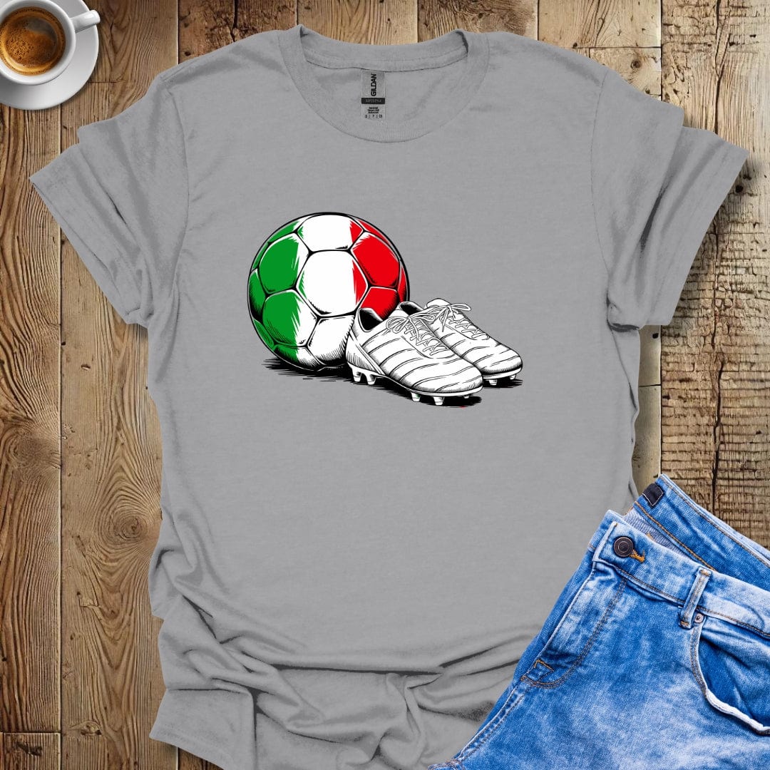 Italy Flag Soccer Ball T-Shirt