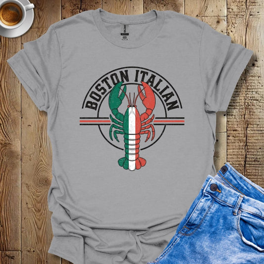 Boston Italian with Lobster Italian Pride T-shirt