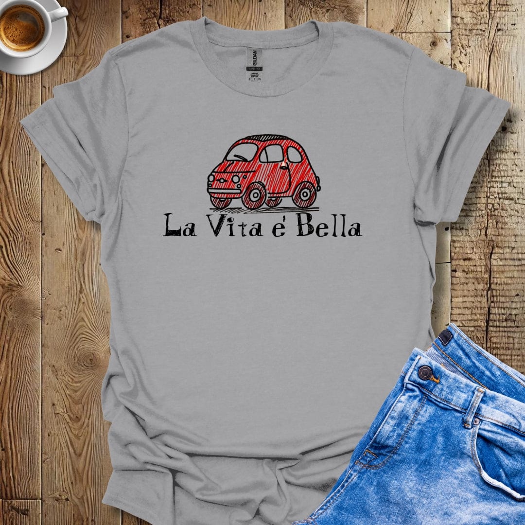 Cute Vintage CinquecentoLa Vita è Bella T-shirt