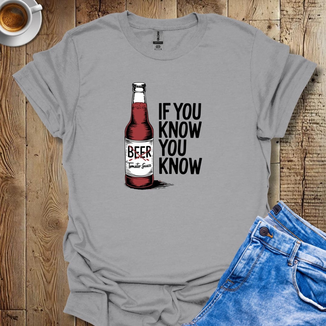 Beer Bottle Tomato Sauce T-Shirt