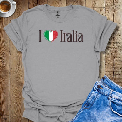 I Love Italia Heart Italian Pride T-shirt