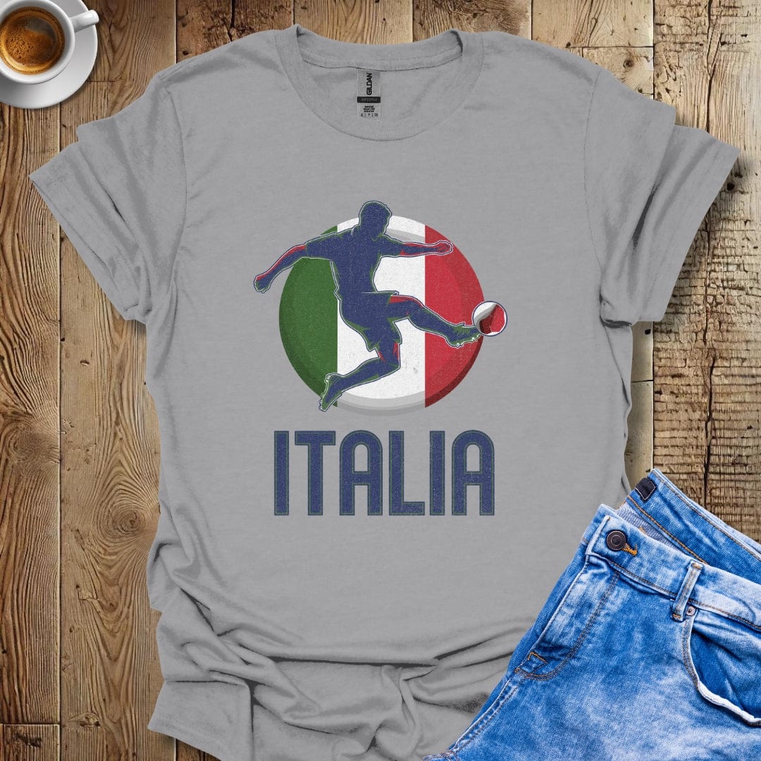 Italian Flag Soccer Player T-Shirt