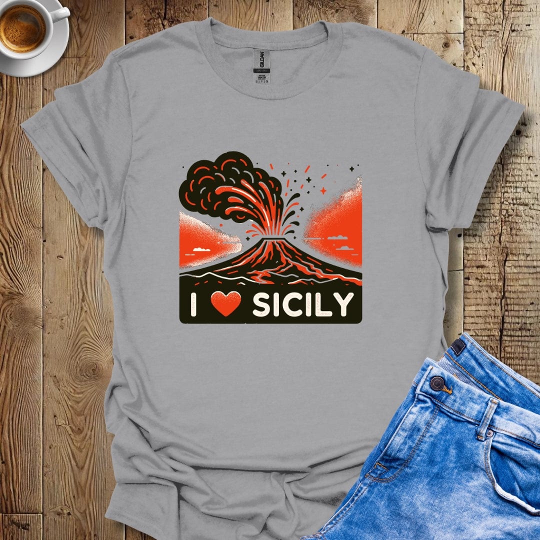 I Love Sicily Mt Etna T-Shirt