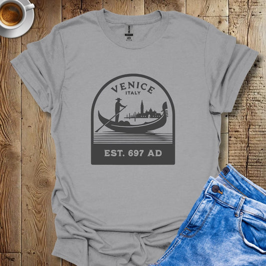 I Love Venice Gondolier Silhouette T-Shirt