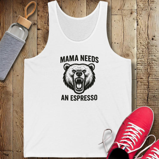 Mama Needs an Espresso Unisex Jersey Tank