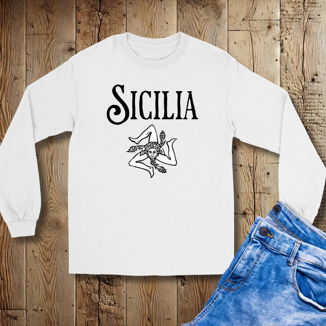 Sicilia Sicily Trinacria Unisex Long Sleeve Tee