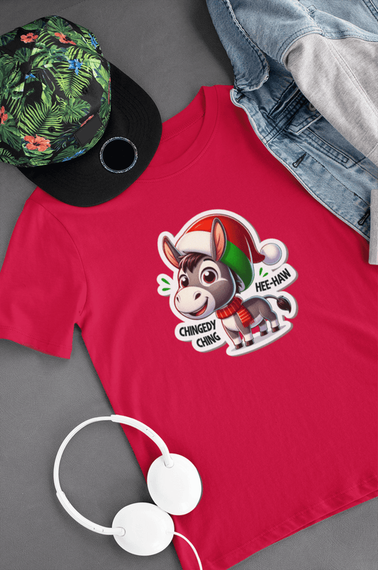 Christmas Dominick the Donkey Kids Tee - Fun Holiday Shirt