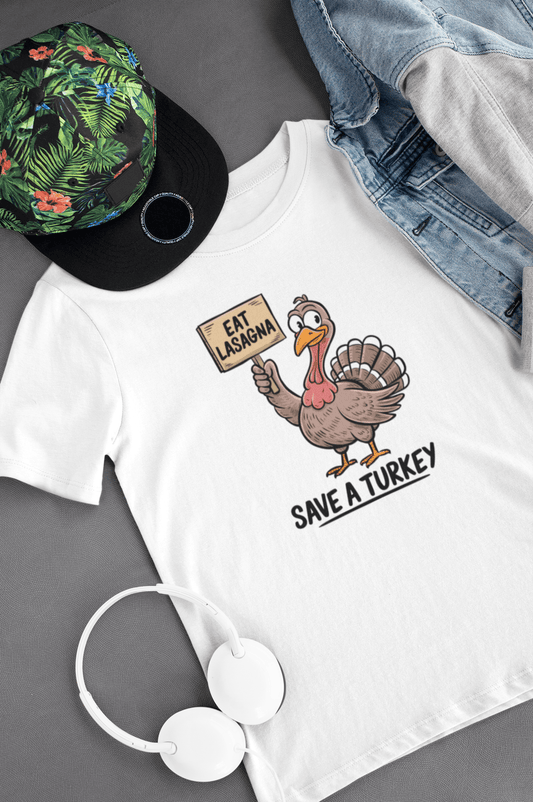 Eat Lasagna Save a Turkey Kids Tee