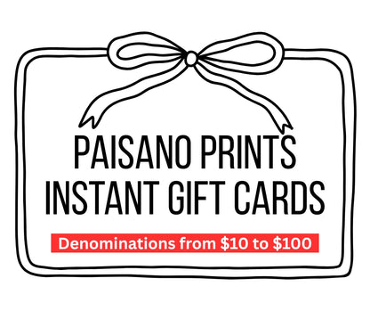 Paisano Prints Gift Card